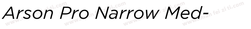 Arson Pro Narrow Med字体转换